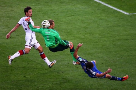 Jalkapallon MM-finaali Saksa-Argentiina, 105 minuuttia pelattu