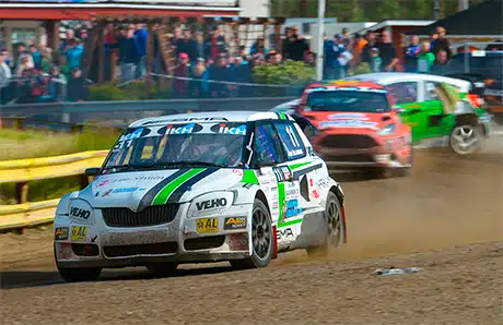 Jere Kalliokoski voitti Rallicrossin SM-kilpailun Honkajoella