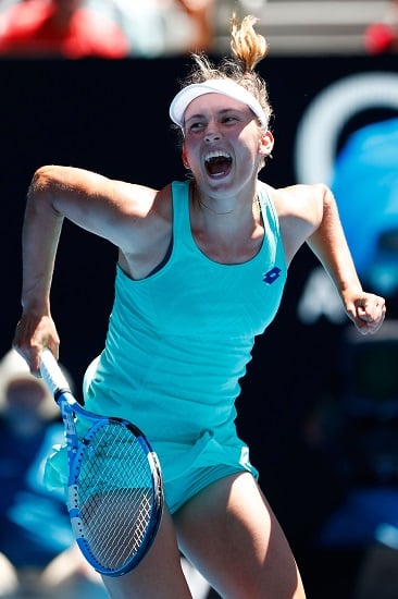 Mertens joutui tiukille, Muguruza piti pintansa