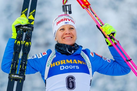 Uskomaton trilleri! Kaisa Mäkäräinen voitti ampumahiihdon maailmancupin!