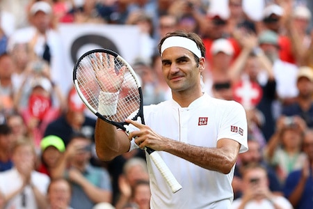 Roger Federer vakuuttavasti kahdeksan parhaan joukkoon Wimbledonissa