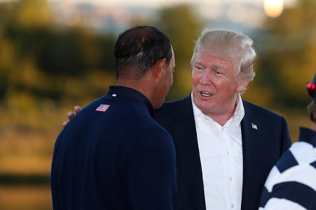 ESPN: Donald Trump kutsui Tiger Woodsin kylään