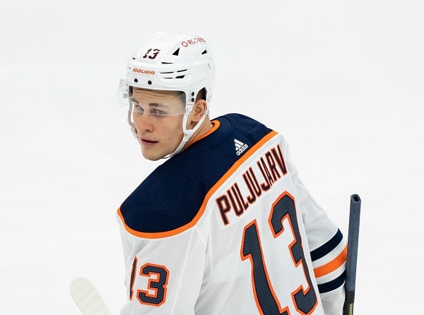 Jesse Puljujärvi heilutti verkkoa Edmontonin murskavoitossa Jesse Puljujärvi heilutti verkkoa Edmontonin murskavoitossa