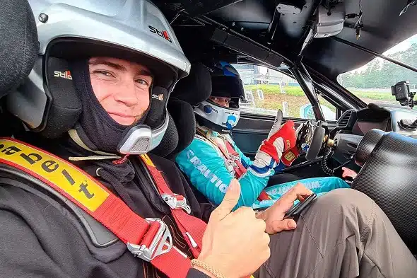 Robin Packalen sai kunnon kyydit Ferrari-kuskilta