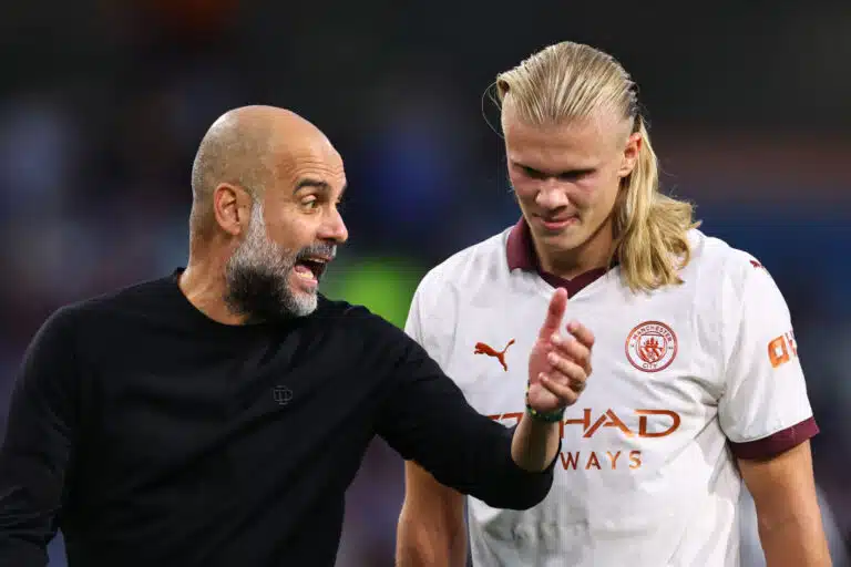 Mitä oikein tapahtui? Pep Guardiola tulistui Erling Haalandille kameroiden edessä