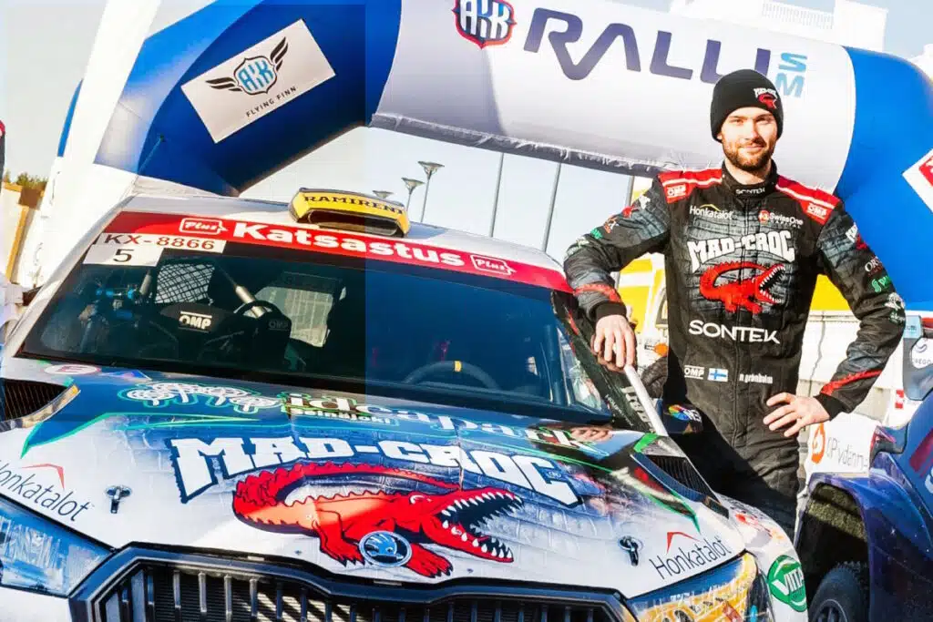 Niclas Grönholmin rallikausi päättyi puuhun – ”Virheitä sattui vielä liikaa”