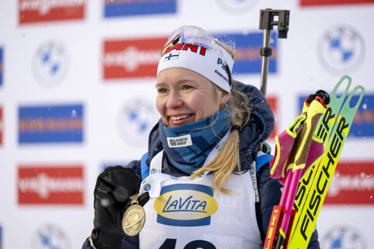 Suvi Minkkinen juhli uransa ensimmäistä maailmancupin voittoa