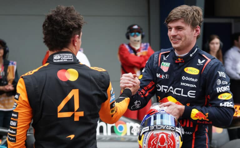 Kamerat tallensivat: Max Verstappenilta jäätävä heitto Lando Norrisille