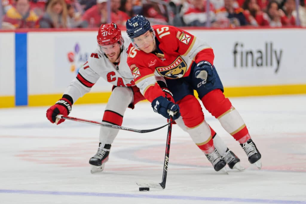 Florida Panthersin Anton Lundellilta jäätävä heitto voiton jälkeen Florida Panthersin Anton Lundellilta jäätävä heitto voiton jälkeen