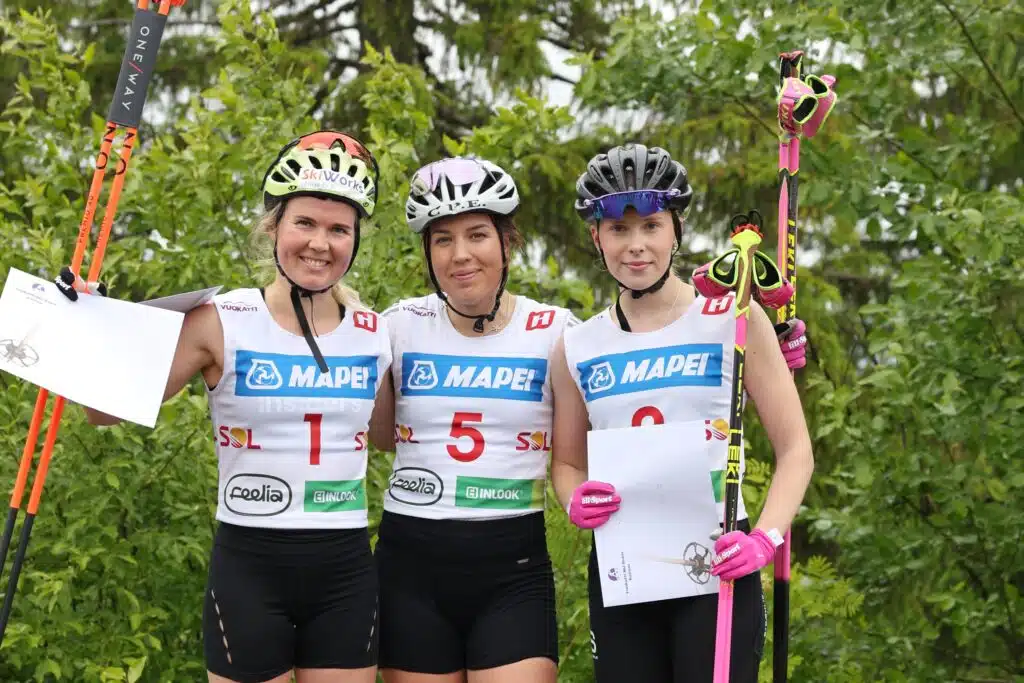 Miro Karppanen ja Sonja Leinamo juhlivat Vuokatissa