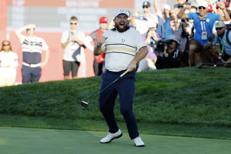 Euroopan joukkueella villit voitonjuhlat Ryder Cupissa