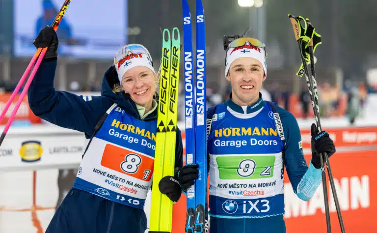 Suomen ampumahiihdon sekaviestijoukkue mitalijahtiin nimetty