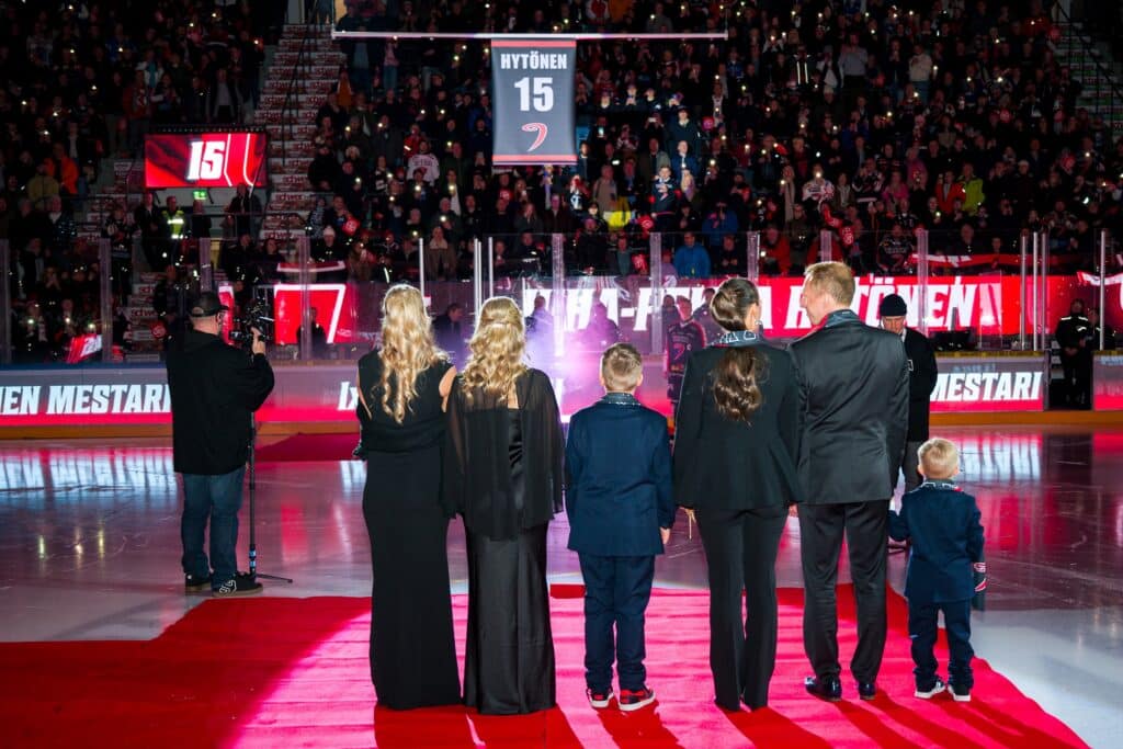 Juha-Pekka Hytösen paita nousee kattoon 7. helmikuuta 2026