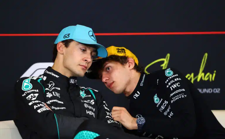 George Russellilta hienoja sanoja Kimi Antonellista George Russellilta hienoja sanoja Kimi Antonellista