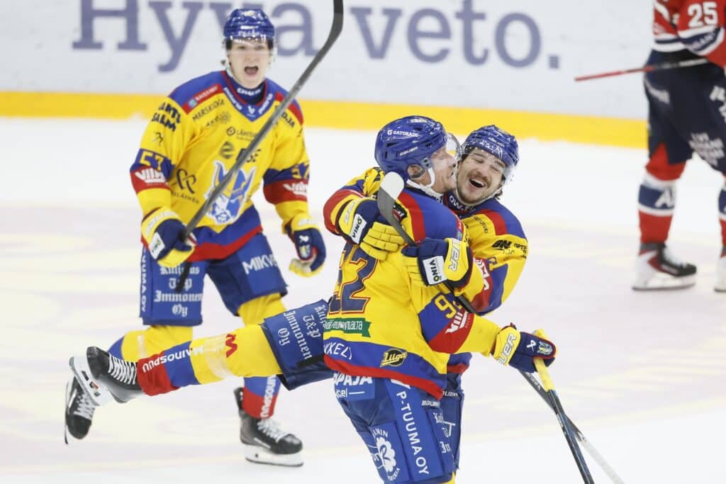 Mikkelin Jukurit juhlii maalia HIFK:ta vastaan Nordiksella syyskuussa 2026