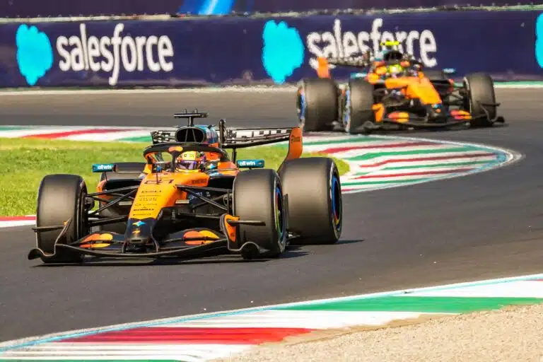 McLarenin Oscar Piastri ja Lando Norris Monzan GP:ssä