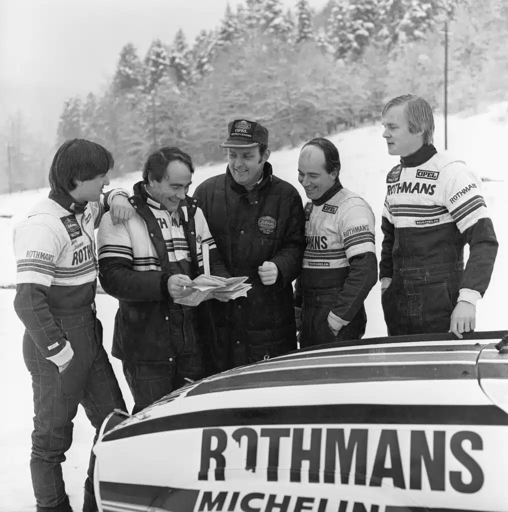 Ari Vatasen legendaarinen kartanlukija on kuollut Henri Toivonen, Terry Harryman ja Ari Vatanen, 1983