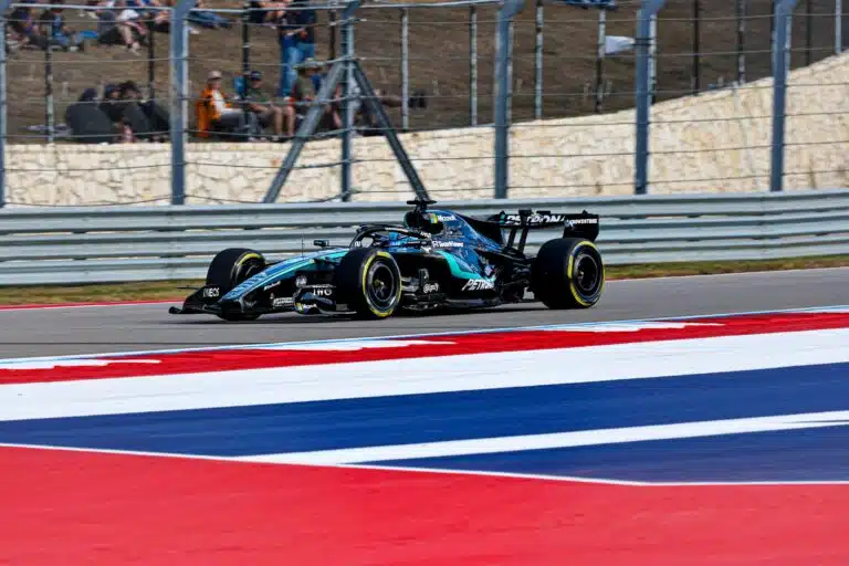 Mercedeksen George Russell Austinin GP:ssä lokakuussa 2026