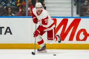 Detroit Red Wingsin kapteeni Dylan Larkin syksyllä 2026